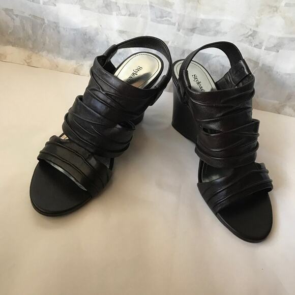 A8). Style & Co. Open Toes Wedges Dark Chocolate 5.5M - Picture 2 of 9